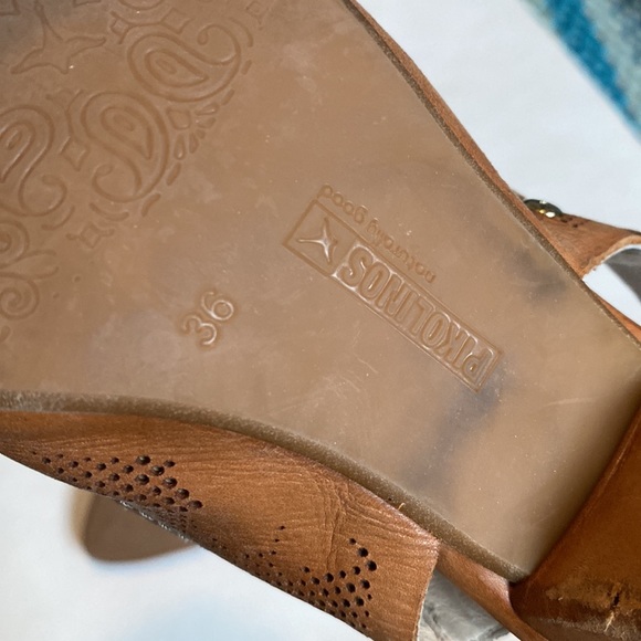 Pikolinos Elba slingback court shoe soft brown leather - Picture 5 of 10